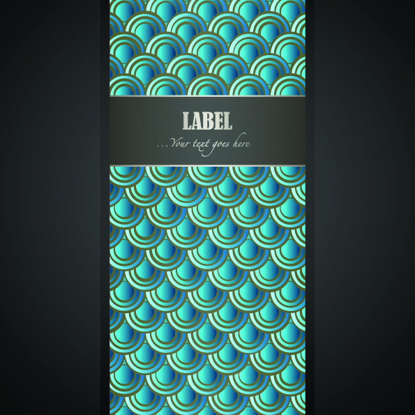 free vector Wave pattern vector label